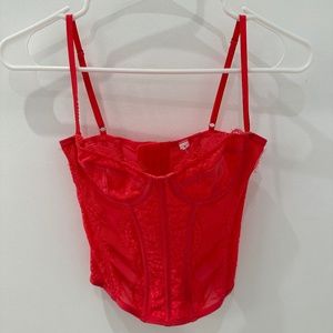 Urban Outfitters Corset (Pinkishredishorangish color)